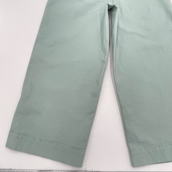 A New Day Mint Green High Waisted Culottes Cropped Wide Leg Pants Stetch Gaucho - Picture 7 of 12